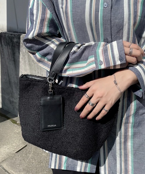 MURUA(ムルーア)の「MURUA (ムルーア) トートバッグ ボア MR-B1081(トートバッグ・レディース・ブルー/グレー/ブラック・FREE)」の16枚目の写真