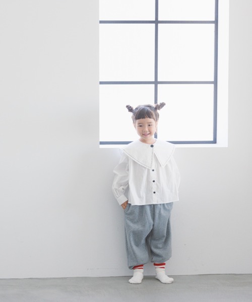 LOWRYS FARM（ローリーズファーム）の「ビッグカラー２ＷＡＹブラウス　162221（シャツ/ブラウス・キッズ・ブラック/オフホワイト・110cm/120cm/130cm/140cm/150cm）」の15枚目の写真