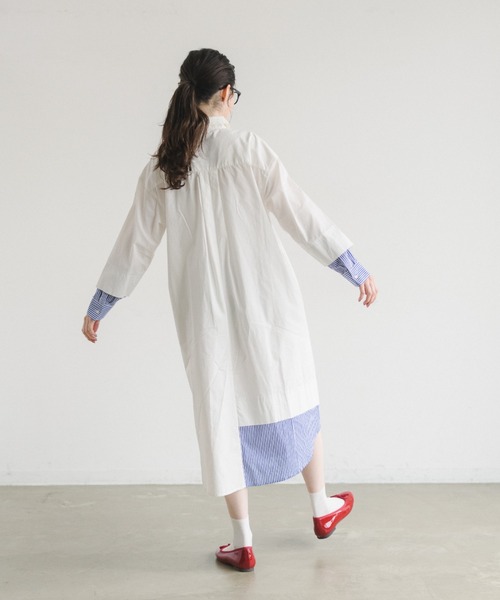 新品未着用ADORE レイヤード　ネイビーストライプ　シャツワンピース　M Amazon.co.jp: [サコイユ] シャツ ワンピース S～2XL ストライプ