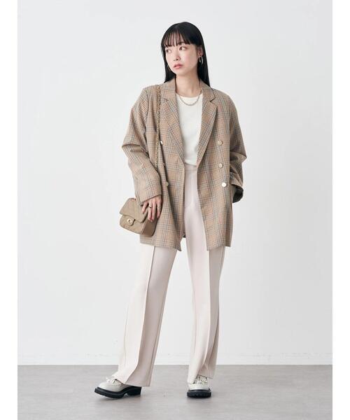 earth music&ecology（アースミュージックアンドエコロジー）の「袖シャーリングカットプルオーバー（Tシャツ/カットソー・レディース・ミント/オフホワイト/ピンク/ブラック・M/S）」の13枚目の写真