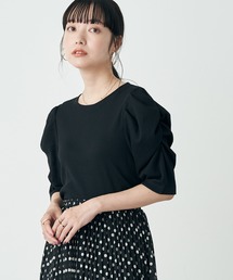 earth music&ecology | 袖シャーリングカットプルオーバー(Tシャツ/カットソー)