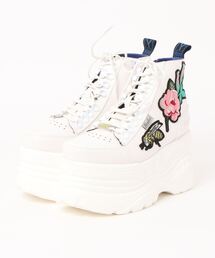 YOSUKE/ヨースケ」厚底ハード系レースアップロングブーツ（ブーツ