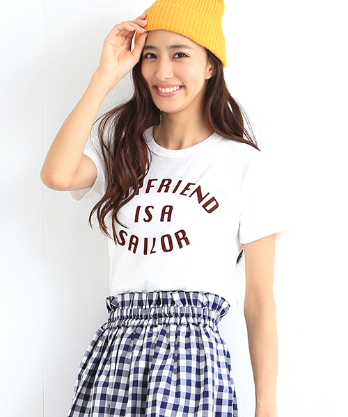 B:MING by BEAMS（ビーミングバイビームス）の「＜VERY 5月号・InRed 6月号掲載＞ビーミング by ビームス / フロッキープリントTシャツ（Tシャツ/カットソー・レディース・ホワイト/チャコールグレー/ネイビー・ONE SIZE）」の11枚目の写真