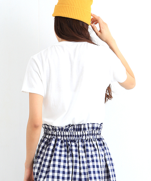 B:MING by BEAMS（ビーミングバイビームス）の「＜VERY 5月号・InRed 6月号掲載＞ビーミング by ビームス / フロッキープリントTシャツ（Tシャツ/カットソー・レディース・ホワイト/チャコールグレー/ネイビー・ONE SIZE）」の5枚目の写真