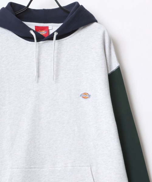 【Dickies】ロゴ プルオーバーパーカー ホワイト / 送料無料 Dickies 大きいサイズ メンズ パーカー GENUINE プルオーバー