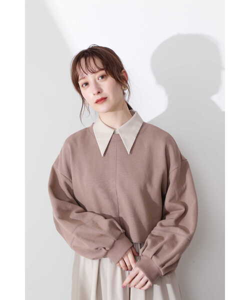 JILL STUART（ジルスチュアート）の「◆ゾーイスウェットシャツ（Tシャツ/カットソー・レディース・ブラウン/ホワイト/ブラック・FREE）」の7枚目の写真