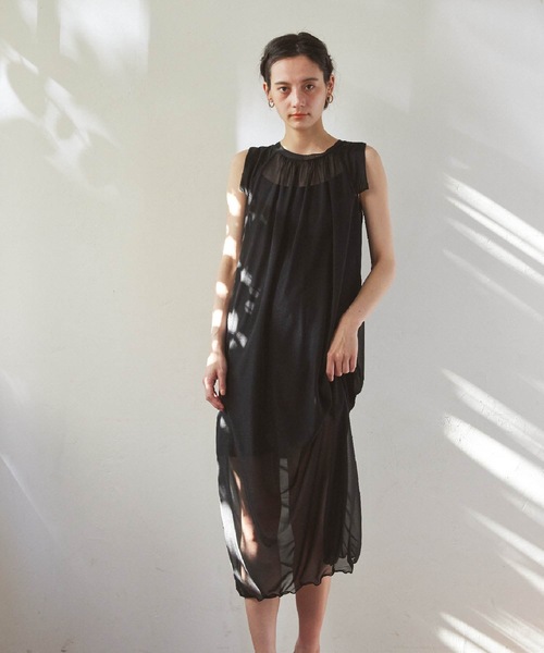 【セール】【Lina la mer. /リナラメール】シアーロングワンピース Onepiece dress（ワンピース）｜Lina la mer.（リナラメール）