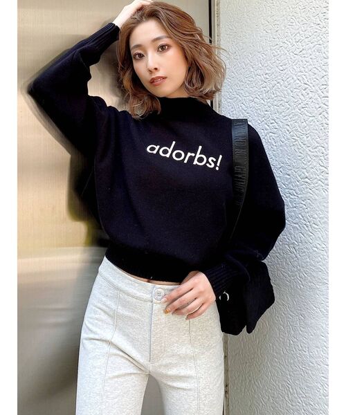 GYDA(ジェイダ)の「adorbs ボトルネックショートニットトップス(ニット/セーター・レディース・オフホワイト/ブラック/マスタード/ベージュ・FREE)」の10枚目の写真