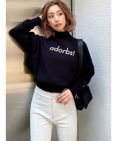 GYDA(ジェイダ)の「adorbs ボトルネックショートニットトップス(ニット/セーター・レディース・オフホワイト/ブラック/マスタード/ベージュ・FREE)」の14枚目の写真