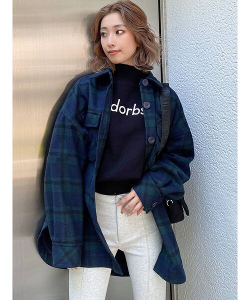 GYDA(ジェイダ)の「adorbs ボトルネックショートニットトップス(ニット/セーター・レディース・オフホワイト/ブラック/マスタード/ベージュ・FREE)」の16枚目の写真