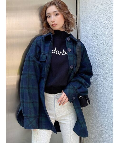 GYDA(ジェイダ)の「adorbs ボトルネックショートニットトップス(ニット/セーター・レディース・オフホワイト/ブラック/マスタード/ベージュ・FREE)」の13枚目の写真