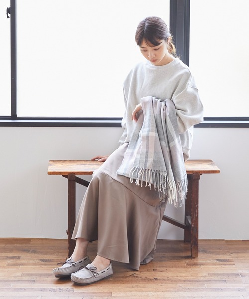 セール】撥水リボン甲深モカシン（モカシン/デッキシューズ