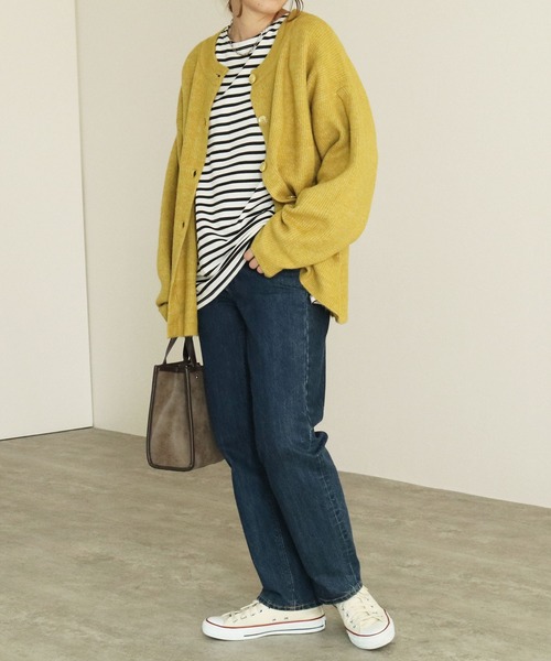 reca（レカ）の「ルーズニットカーディガン（カーディガン/ボレロ・レディース・ダークグリーン/マスタード/ダークベージュ・M）」の6枚目の写真