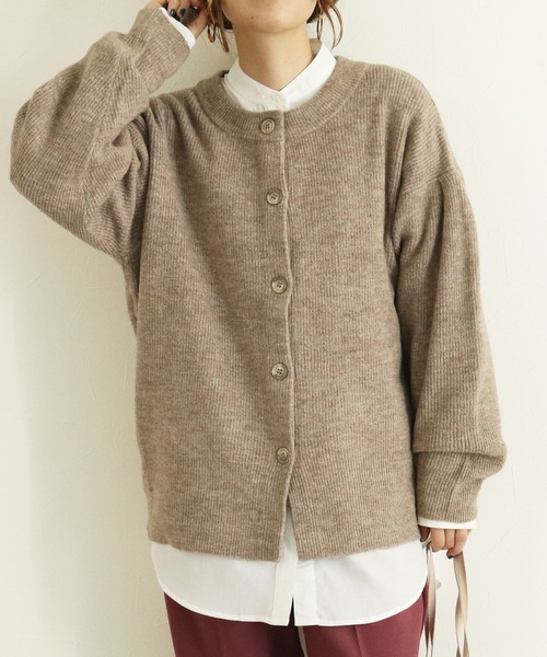 reca（レカ）の「ルーズニットカーディガン（カーディガン/ボレロ・レディース・ダークグリーン/マスタード/ダークベージュ・M）」の5枚目の写真