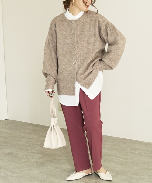 reca（レカ）の「ルーズニットカーディガン（カーディガン/ボレロ・レディース・ダークグリーン/マスタード/ダークベージュ・M）」の4枚目の写真