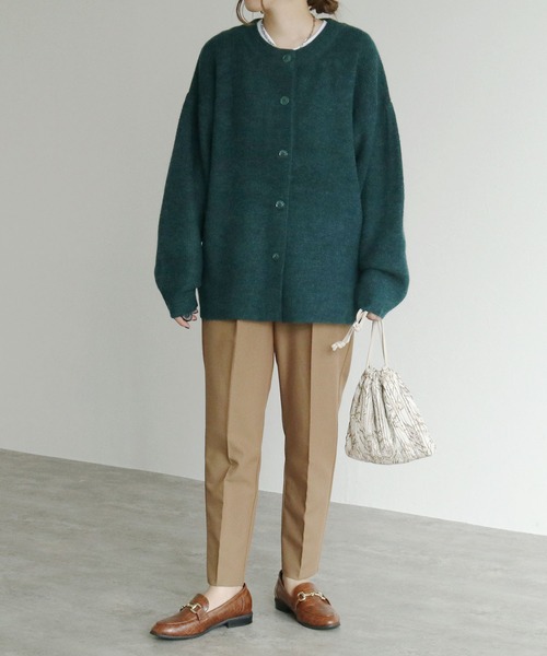 reca（レカ）の「ルーズニットカーディガン（カーディガン/ボレロ・レディース・ダークグリーン/マスタード/ダークベージュ・M）」の8枚目の写真