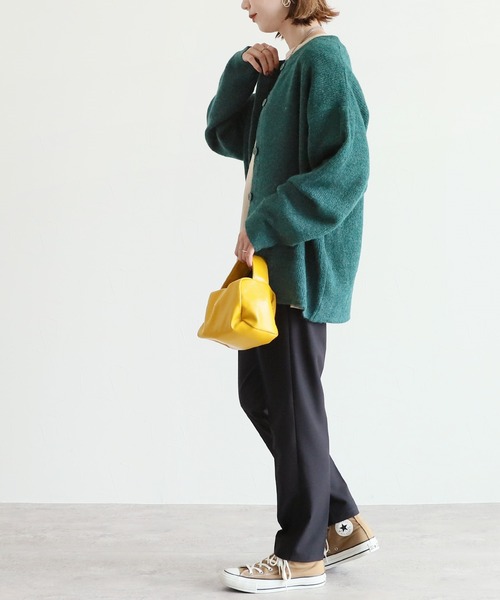 reca（レカ）の「ルーズニットカーディガン（カーディガン/ボレロ・レディース・ダークグリーン/マスタード/ダークベージュ・M）」の19枚目の写真