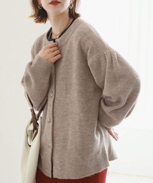 reca（レカ）の「ルーズニットカーディガン（カーディガン/ボレロ・レディース・ダークグリーン/マスタード/ダークベージュ・M）」の11枚目の写真