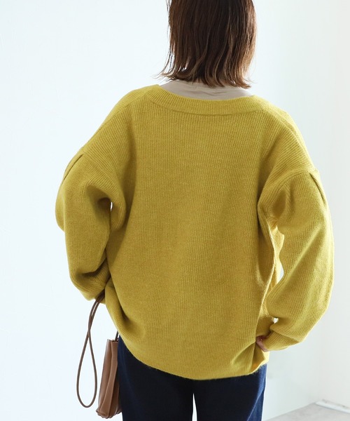 reca（レカ）の「ルーズニットカーディガン（カーディガン/ボレロ・レディース・ダークグリーン/マスタード/ダークベージュ・M）」の21枚目の写真