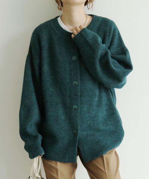 reca（レカ）の「ルーズニットカーディガン（カーディガン/ボレロ・レディース・ダークグリーン/マスタード/ダークベージュ・M）」の17枚目の写真