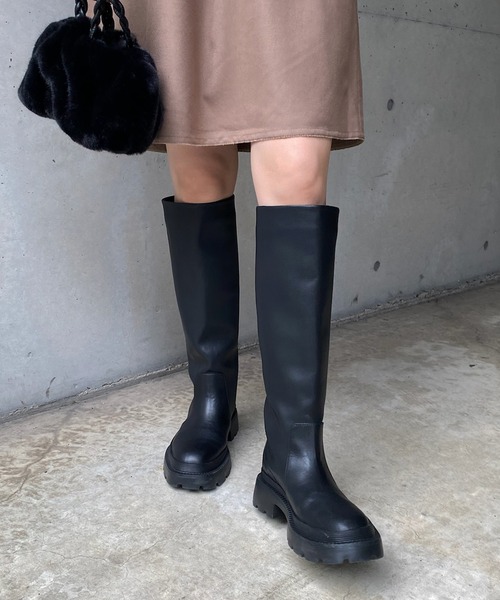 DouDou（ドゥドゥ）の「タンクロングブーツ（ブーツ・レディース・ブラック・SMALL/LARGE/MEDIUM）」の15枚目の写真