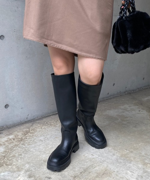 DouDou（ドゥドゥ）の「タンクロングブーツ（ブーツ・レディース・ブラック・SMALL/LARGE/MEDIUM）」の16枚目の写真