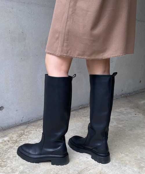 DouDou（ドゥドゥ）の「タンクロングブーツ（ブーツ・レディース・ブラック・SMALL/LARGE/MEDIUM）」の17枚目の写真