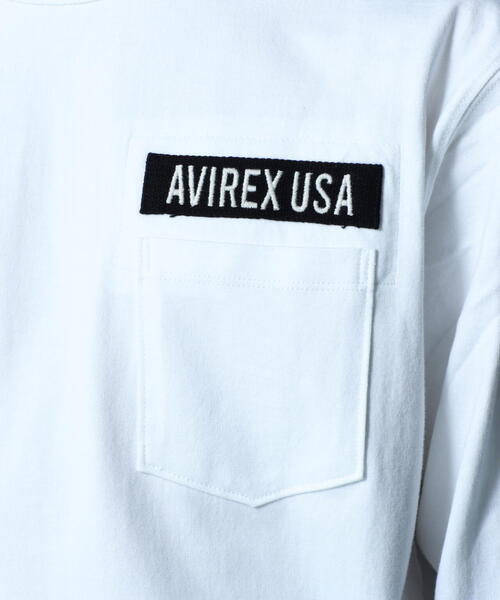 AVIREX（アヴィレックス）の「ファティーグ クルーネック 長袖 Tシャツ/LONG SLEEVE FATIGUE CREW NECK T-SHIRT（Tシャツ/カットソー・メンズ・オリーブ系/その他3/ブラック/ホワイト/ブラック系その他2/ネイビー・M/XL/L/2XL）」の14枚目の写真
