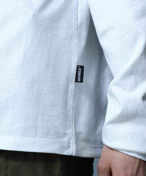 AVIREX（アヴィレックス）の「ファティーグ クルーネック 長袖 Tシャツ/LONG SLEEVE FATIGUE CREW NECK T-SHIRT（Tシャツ/カットソー・メンズ・オリーブ系/その他3/ブラック/ホワイト/ブラック系その他2/ネイビー・M/XL/L/2XL）」の11枚目の写真