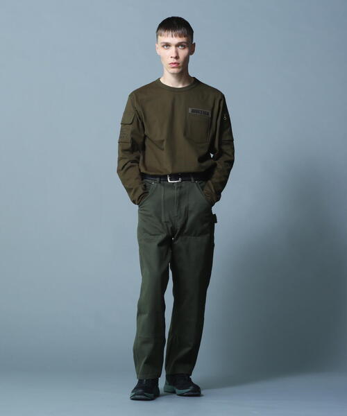 AVIREX（アヴィレックス）の「ファティーグ クルーネック 長袖 Tシャツ/LONG SLEEVE FATIGUE CREW NECK T-SHIRT（Tシャツ/カットソー・メンズ・オリーブ系/その他3/ブラック/ホワイト/ブラック系その他2/ネイビー・M/XL/L/2XL）」の22枚目の写真