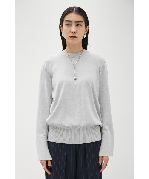 crie conforto（クリーコンフォルト）の「バイカラークルーネックプルオーバー（ニット/セーター・レディース・ネイビー/グレー/イエロー・SMALL/MEDIUM）」の15枚目の写真