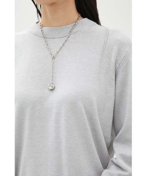 crie conforto（クリーコンフォルト）の「バイカラークルーネックプルオーバー（ニット/セーター・レディース・ネイビー/グレー/イエロー・SMALL/MEDIUM）」の19枚目の写真