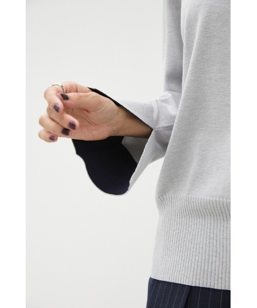 crie conforto（クリーコンフォルト）の「バイカラークルーネックプルオーバー（ニット/セーター・レディース・ネイビー/グレー/イエロー・SMALL/MEDIUM）」の20枚目の写真