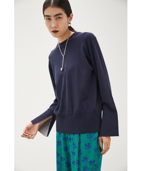 crie conforto（クリーコンフォルト）の「バイカラークルーネックプルオーバー（ニット/セーター・レディース・ネイビー/グレー/イエロー・SMALL/MEDIUM）」の22枚目の写真