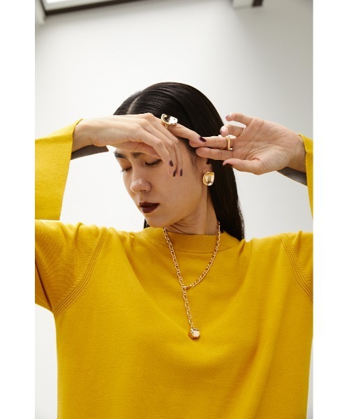 crie conforto（クリーコンフォルト）の「バイカラークルーネックプルオーバー（ニット/セーター・レディース・ネイビー/グレー/イエロー・SMALL/MEDIUM）」の12枚目の写真