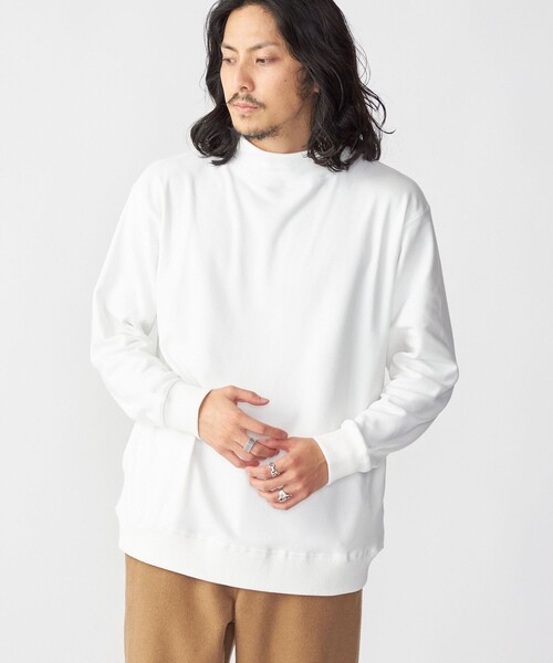 SHIPS（シップス）の「SHIPS: モイスチャー ハイネック プルオーバー 22FW（Tシャツ/カットソー・メンズ・ホワイト/グレー/ブラック/グリーン/ホワイト系その他・MEDIUM/SMALL/LARGE/X-LARGE）」の14枚目の写真