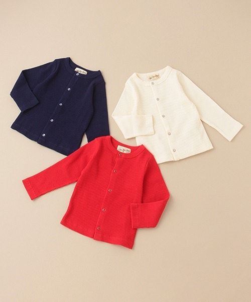 Love&Peace&Money（ラブアンドピースアンドマネー）の「テレコカーディガン（カーディガン/ボレロ・キッズ・レッド/キナリ/ネイビー・120cm/110cm/80ｃｍ/90cm/100cm/130cm）」の6枚目の写真