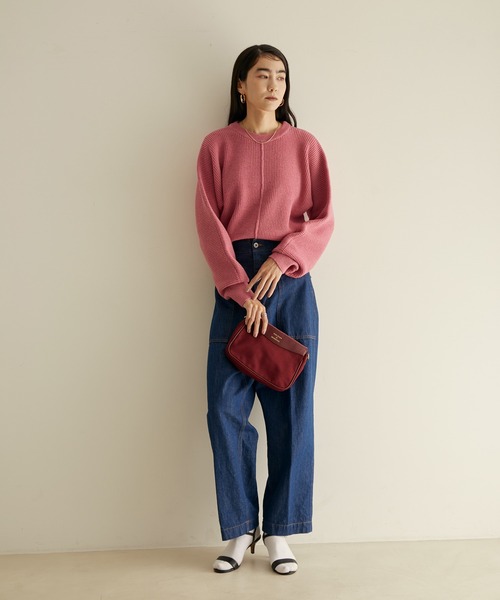 YOUNG&OLSEN The DRYGOODS STORE（ヤングアンドオルセン）の「【YOUNG&OLSEN for SALON】キャンバスウォレットバッグ/ポーチ（ハンドバッグ・レディース・ブラック/キャメル/ワイン・FREE）」の20枚目の写真