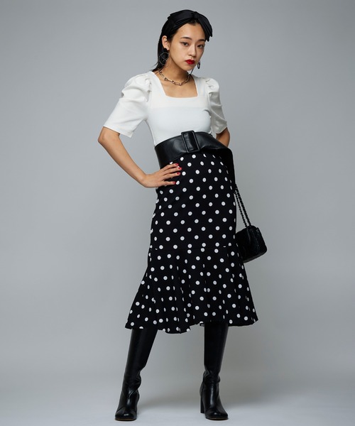 Narcissus（ナルシス）の「【Narcissus】ドットマーメイドスカート（スカート・レディース・ブラック/ホワイト・FREE）」の9枚目の写真