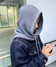 リブ編みバラクラバ