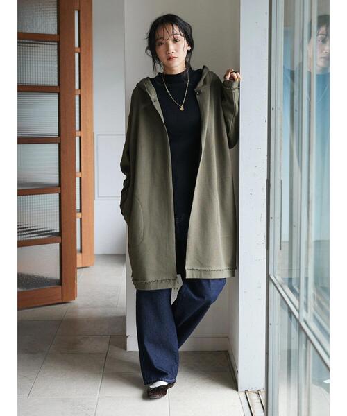 CRAFT STANDARD BOUTIQUE(クラフトスタンダードブティック)の「フーディーロングカーディガン *(カーディガン/ボレロ・レディース・ブラック/カーキ/グレー系その他・FREE)」の21枚目の写真