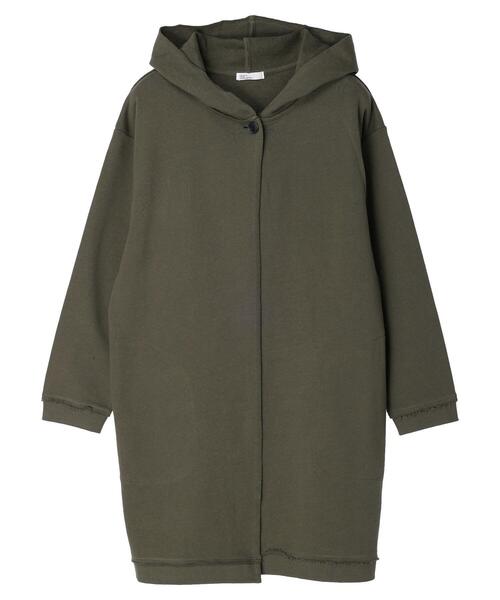 CRAFT STANDARD BOUTIQUE(クラフトスタンダードブティック)の「フーディーロングカーディガン *(カーディガン/ボレロ・レディース・ブラック/カーキ/グレー系その他・FREE)」の4枚目の写真