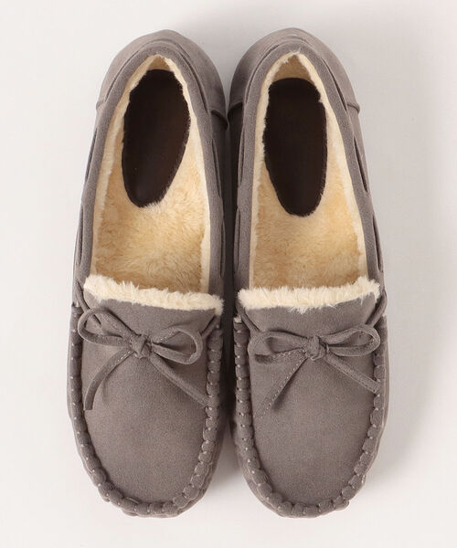 BEAMS HEART（ビームスハート）の「BEAMS HEART / フェイクファー モカシン（モカシン/デッキシューズ・レディース・グレー/ベージュ/ブラック/ネイビー・SMALL/MEDIUM/LARGE）」の9枚目の写真