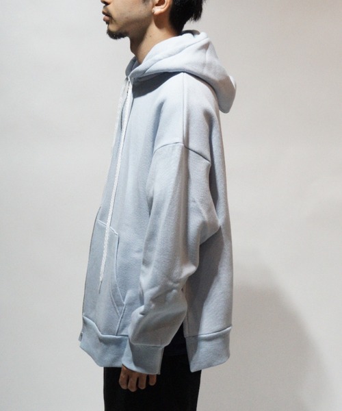 superNova.（スーパーノヴァ）の「Slit big zip parka - cotton wool sweat（パーカー・メンズ・サックスブルー/ワインレッド・S）」の12枚目の写真