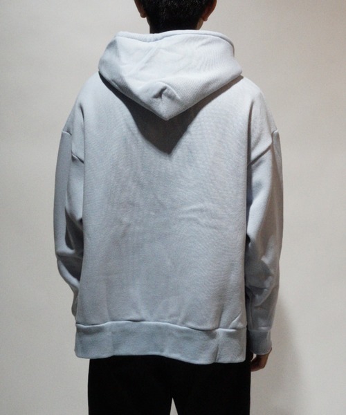 superNova.（スーパーノヴァ）の「Slit big zip parka - cotton wool sweat（パーカー・メンズ・サックスブルー/ワインレッド・S）」の11枚目の写真