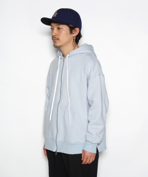 superNova.（スーパーノヴァ）の「Slit big zip parka - cotton wool sweat（パーカー・メンズ・サックスブルー/ワインレッド・S）」の20枚目の写真