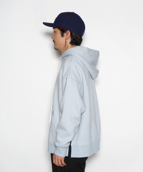 superNova.（スーパーノヴァ）の「Slit big zip parka - cotton wool sweat（パーカー・メンズ・サックスブルー/ワインレッド・S）」の19枚目の写真