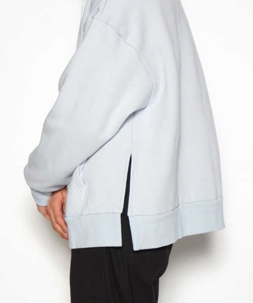 superNova.（スーパーノヴァ）の「Slit big zip parka - cotton wool sweat（パーカー・メンズ・サックスブルー/ワインレッド・S）」の15枚目の写真