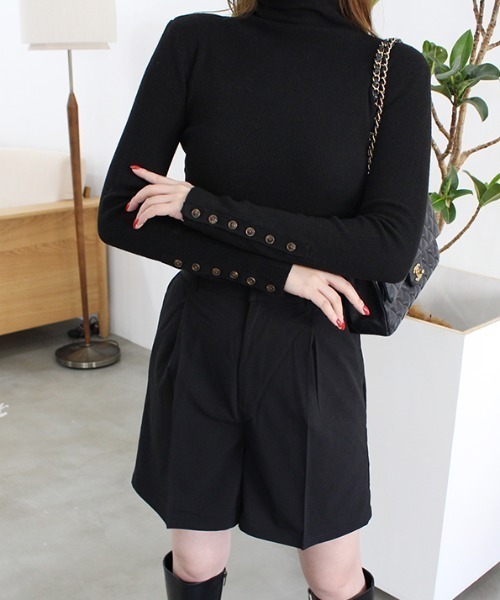 MODE ROBE（モードローブ）の「タートルネックニットソー（ニット/セーター・レディース・ブラック/ベージュ/レッド/アイボリー・FREE）」の3枚目の写真