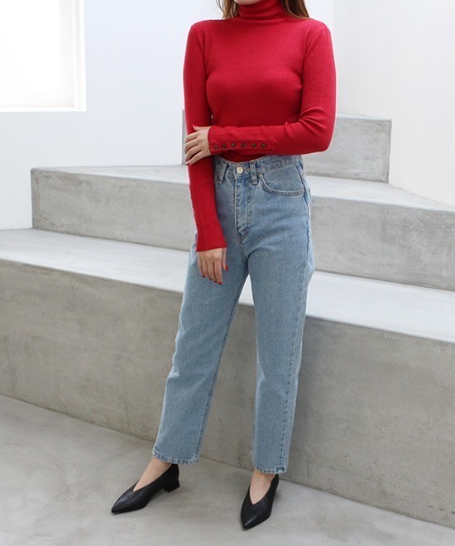 MODE ROBE（モードローブ）の「タートルネックニットソー（ニット/セーター・レディース・ブラック/ベージュ/レッド/アイボリー・FREE）」の12枚目の写真